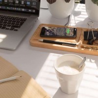 Chargers & Cables Bamboo desk organiser 5W wireless charger