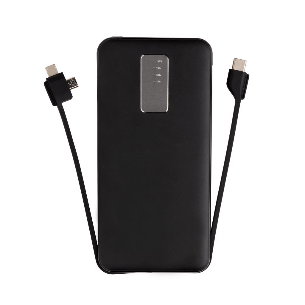 Mobile Tech 10.000 mAh powerbank with integrated cable