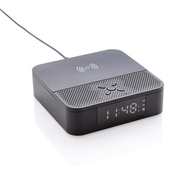 Mobile Tech Wireless charging speaker with time display