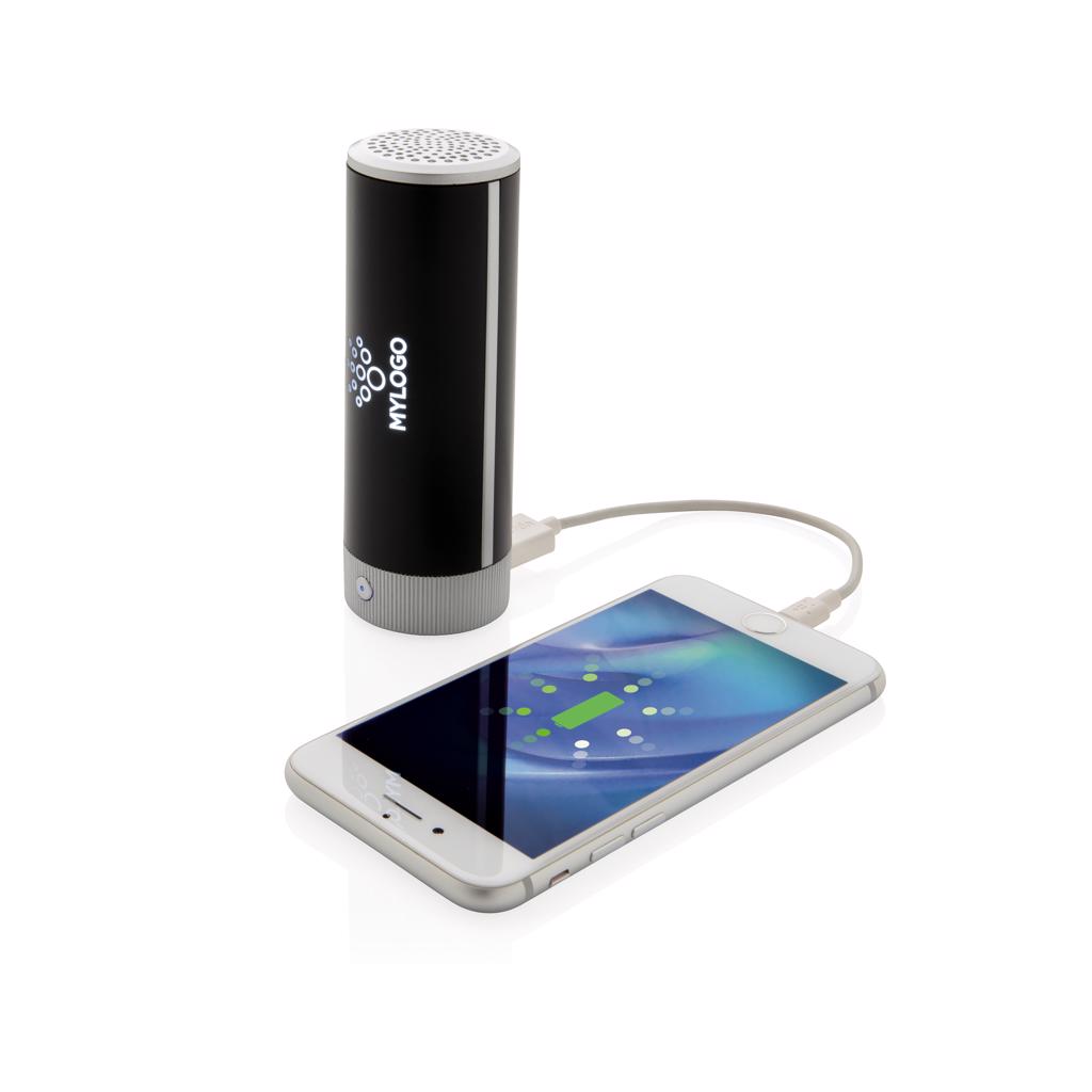 Mobile Tech Light up logo wireless 3W speaker and powerbank