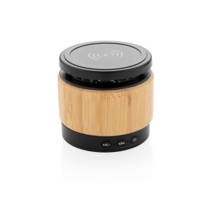 Mobile Tech Bamboo wireless charger speaker