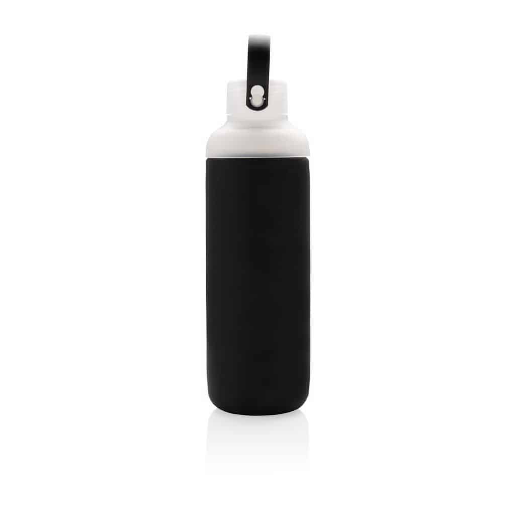 Drinkware Glass water bottle with silicon sleeve
