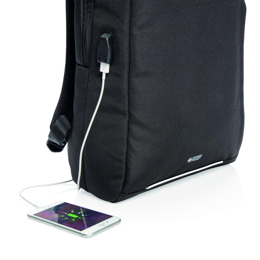Backpacks Swiss Peak RFID and USB laptop backpack PVC free