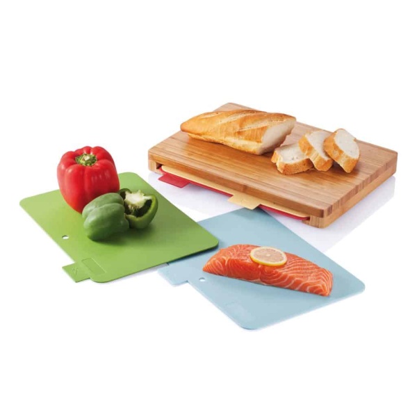 Eco Gifts Cutting board with 4pcs hygienic boards