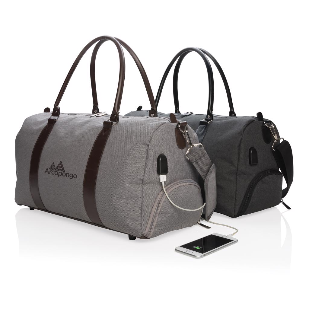 Bags & Travel & Textile Weekend bag with USB output