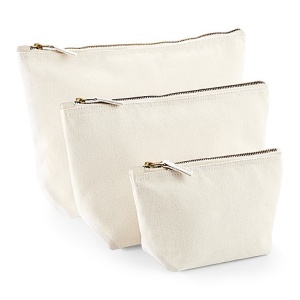 Canvas Canvas cosmetic bag with wide bottom