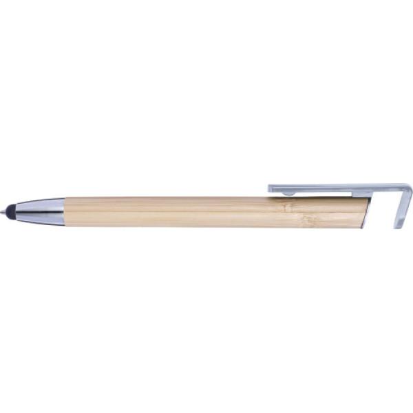 Eco Gifts Bamboo ballpen, stylus and mobile holder