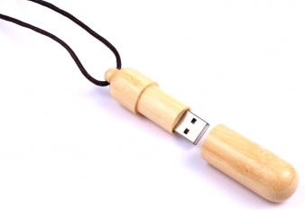 Eco Gifts Bamboo USB Flash Drive cylinder