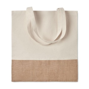 Cotton Shopping bag w/ jute details