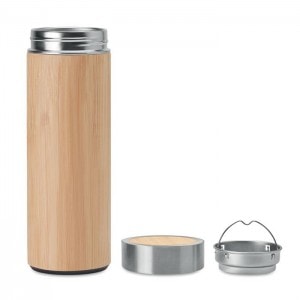 Drinkware Double wall SS/bamboo bottle