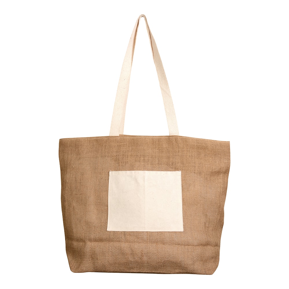Eco Gifts Jute bag with a cotton pocket – large