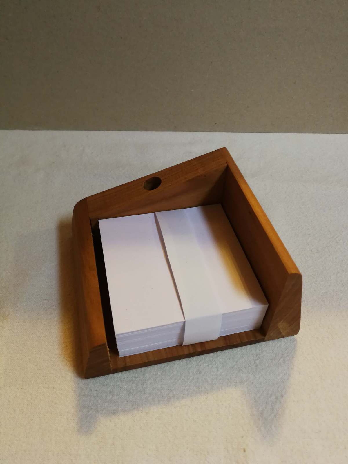 Custom made & Private Labels Handmade pen and paper stand made from cherry wood