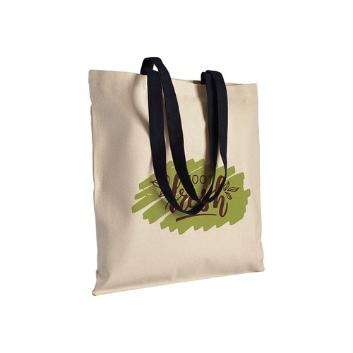 Cotton 220 g/m2 bag with long colored handles