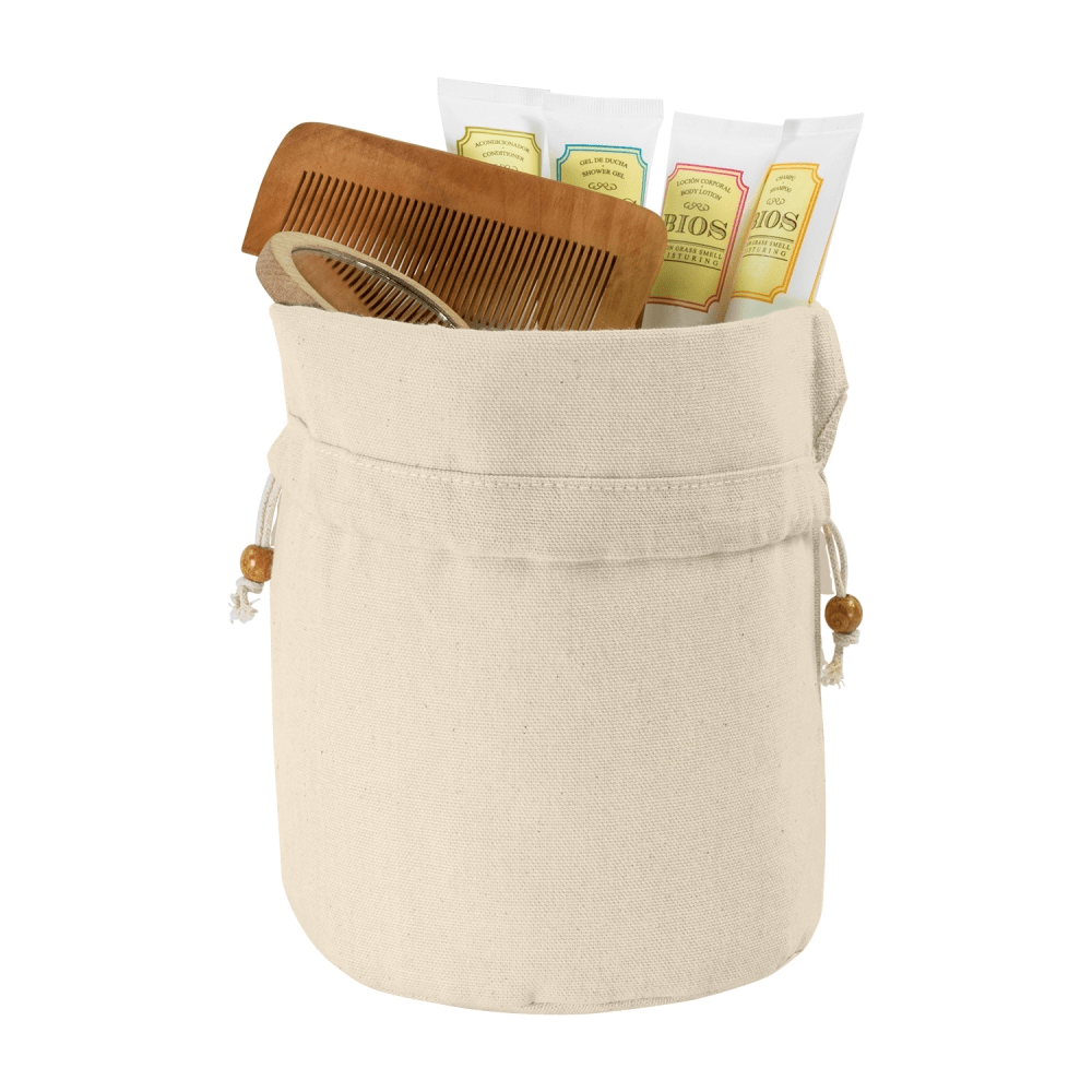 Eco Gifts Cotton toilet bag with tightening cords