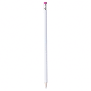 Eco Gifts White pencil with colored eraser