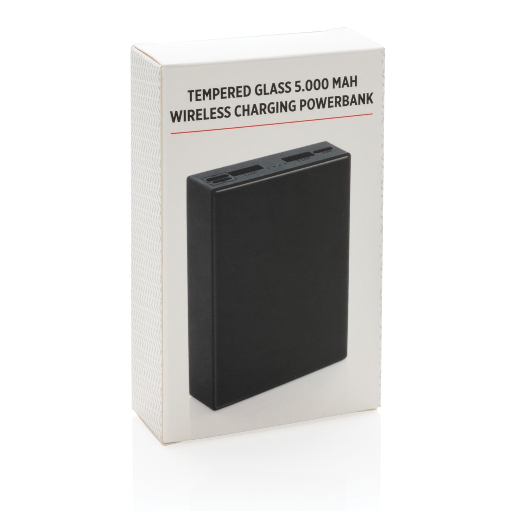 Mobile Tech Tempered glass 5.000 mAh wireless powerbank