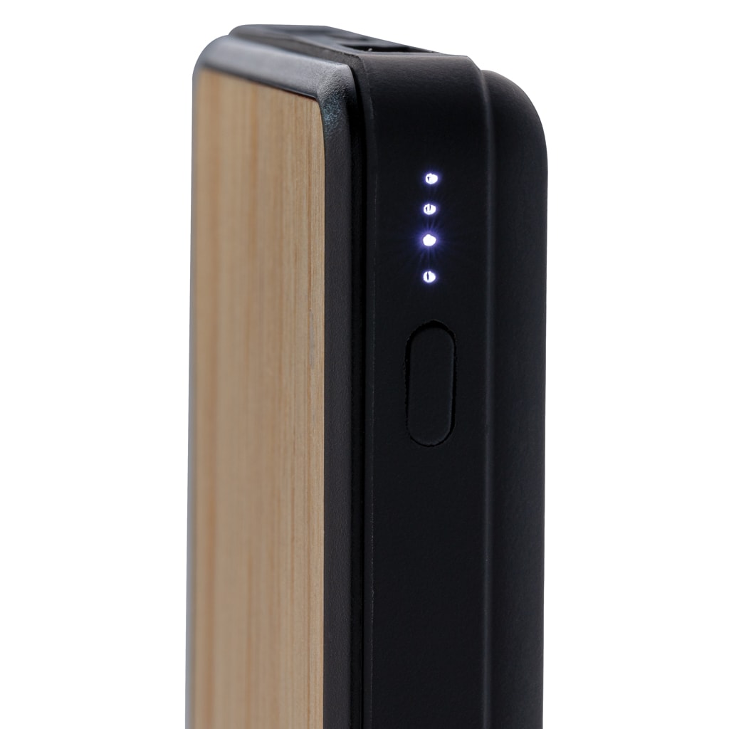Eco Gifts Bamboo 8000 mAh Wireless Charging Fashion Powerbank