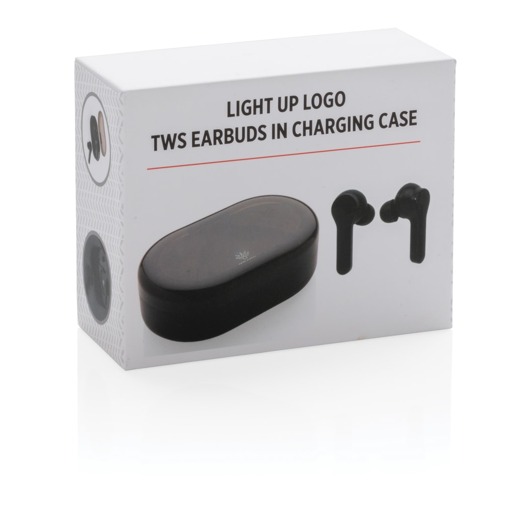 Headphones & Earbuds Light up logo TWS earbuds in charging case