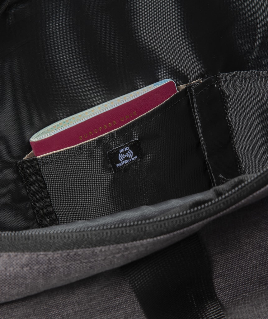 Bags & Travel & Textile Duo color RPET 15.6″ RFID laptop bag PVC free