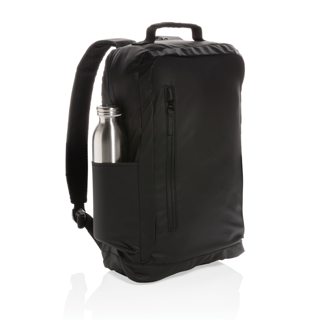 Backpacks Fashion black 15.6″ laptop backpack PVC free