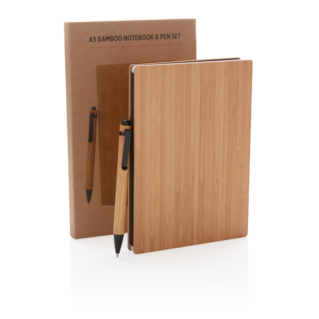 Eco Gifts A5 Bamboo notebook & pen set