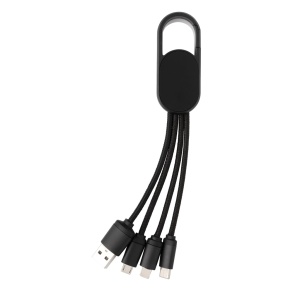 Chargers & Cables 4-in-1 cable with carabiner clip