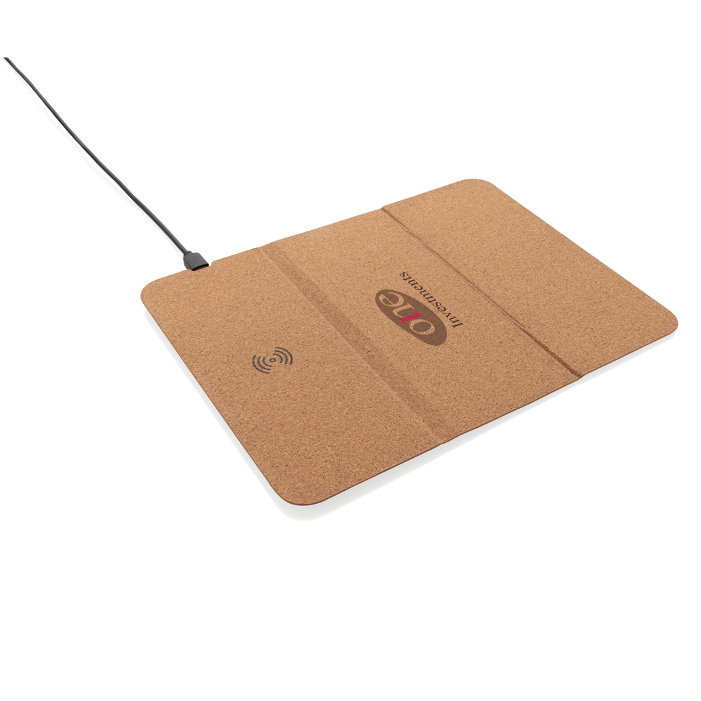 Christmas Offer 5W wireless charging cork mousepad and stand