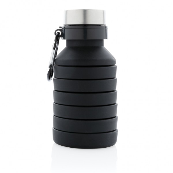 Drinkware Leakproof collapsible silicone bottle with lid