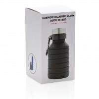 Drinkware Leakproof collapsible silicone bottle with lid