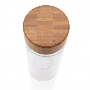 Drinkware Infuser bottle with bamboo lid