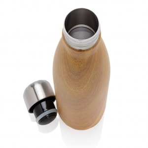 Drinkware Vacuum insulated ss bottle with wood print