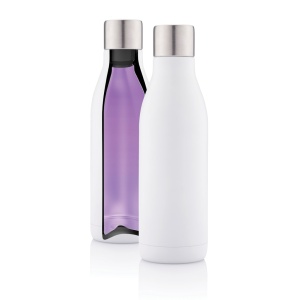 Drinkware UV-C sterilizer vacuum stainless steel bottle