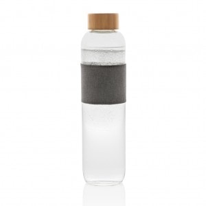 Drinkware Impact borosilicate glass bottle with bamboo lid