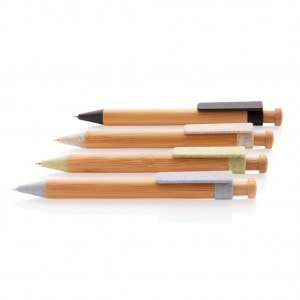 Eco Gifts Bamboo pen with wheatstraw clip