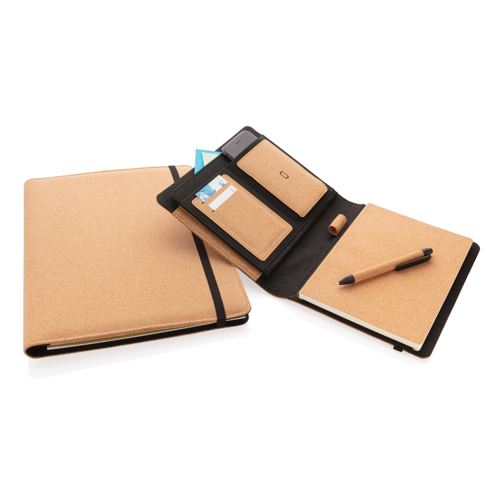 Eco Gifts Deluxe cork portfolio A5 with pen