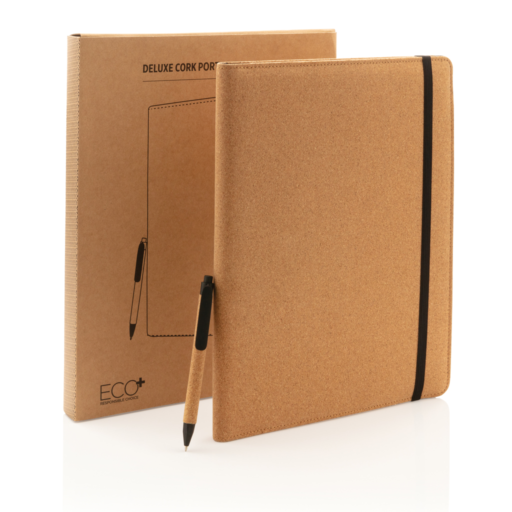 Eco Gifts Deluxe cork portfolio A4 with pen