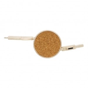 Chargers & Cables Cork and Wheat 6-in-1 retractable cable