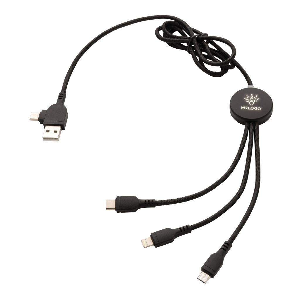 Chargers & Cables Light up logo 6-in-1 cable