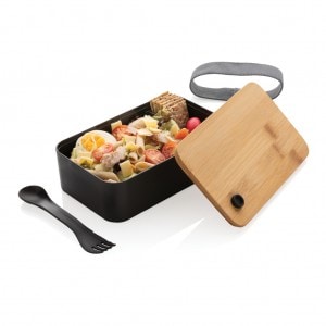 Kitchen Accessories PP lunchbox with bamboo lid & spork