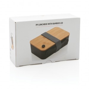 Kitchen Accessories PP lunchbox with bamboo lid & spork