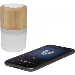 Eco Gifts Aurea bamboo Bluetooth® speaker with light