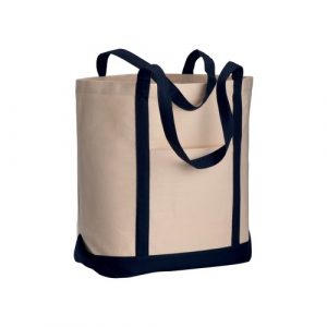 Cotton Canvas shopping bag 50x38x18cm natural+colors