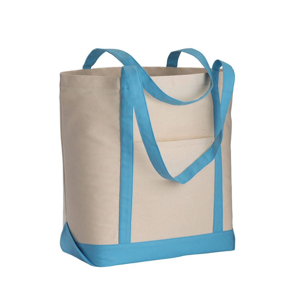 Cotton Canvas shopping bag 50x38x18cm natural+colors