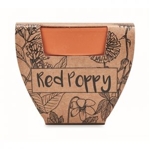 Eco Gifts Terracotta pot ‘poppy’