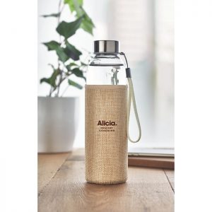 Eco Gifts Glass bottle in pouch 500ml