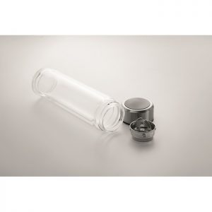 Eco Gifts Bottle with touch thermometer transparent