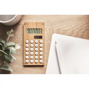 Desktop Accessories 8 digit bamboo calculator