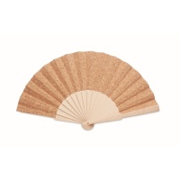 Eco Gifts Wood hand fan with cork fabric