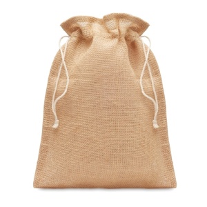 Eco Gifts Small jute gift bag 14 x 22 cm
