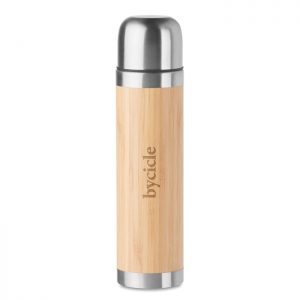 Eco Gifts Double wall bamboo cover flask